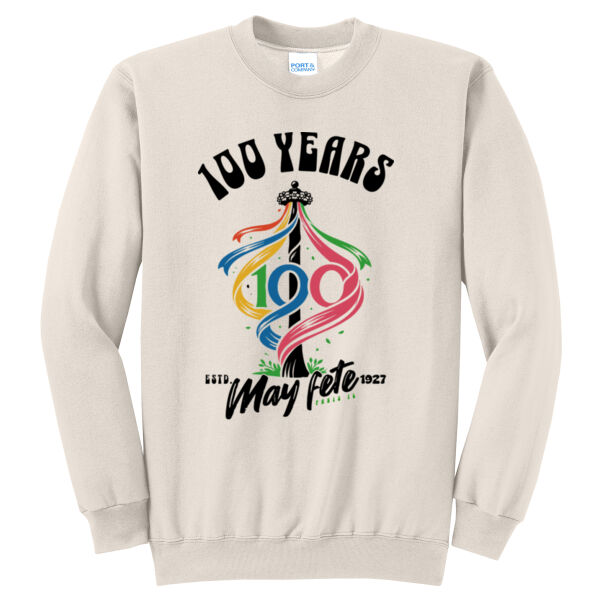 May Fete 2026 on a Port & Co ®  - Core Fleece Crewneck Sweatshirt Thumbnail